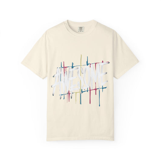 Abstract Paint Drip T-Shirt — Minimalist Colorful Brushstroke Tee