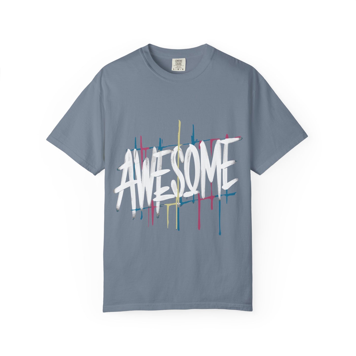 Abstract Paint Drip T-Shirt — Minimalist Colorful Brushstroke Tee