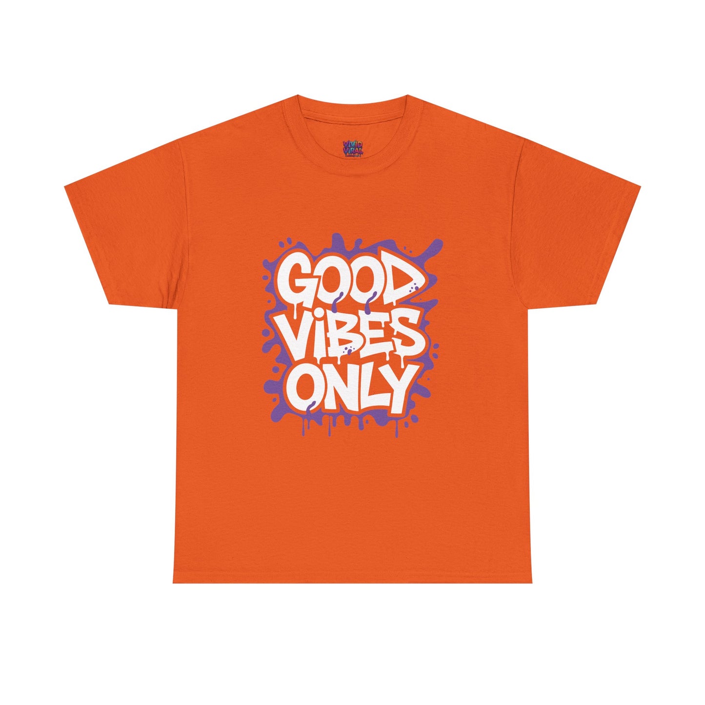 Good Vibes Only Tee — Graffiti Streetwear T‑Shirt, Positive Message Casual Top