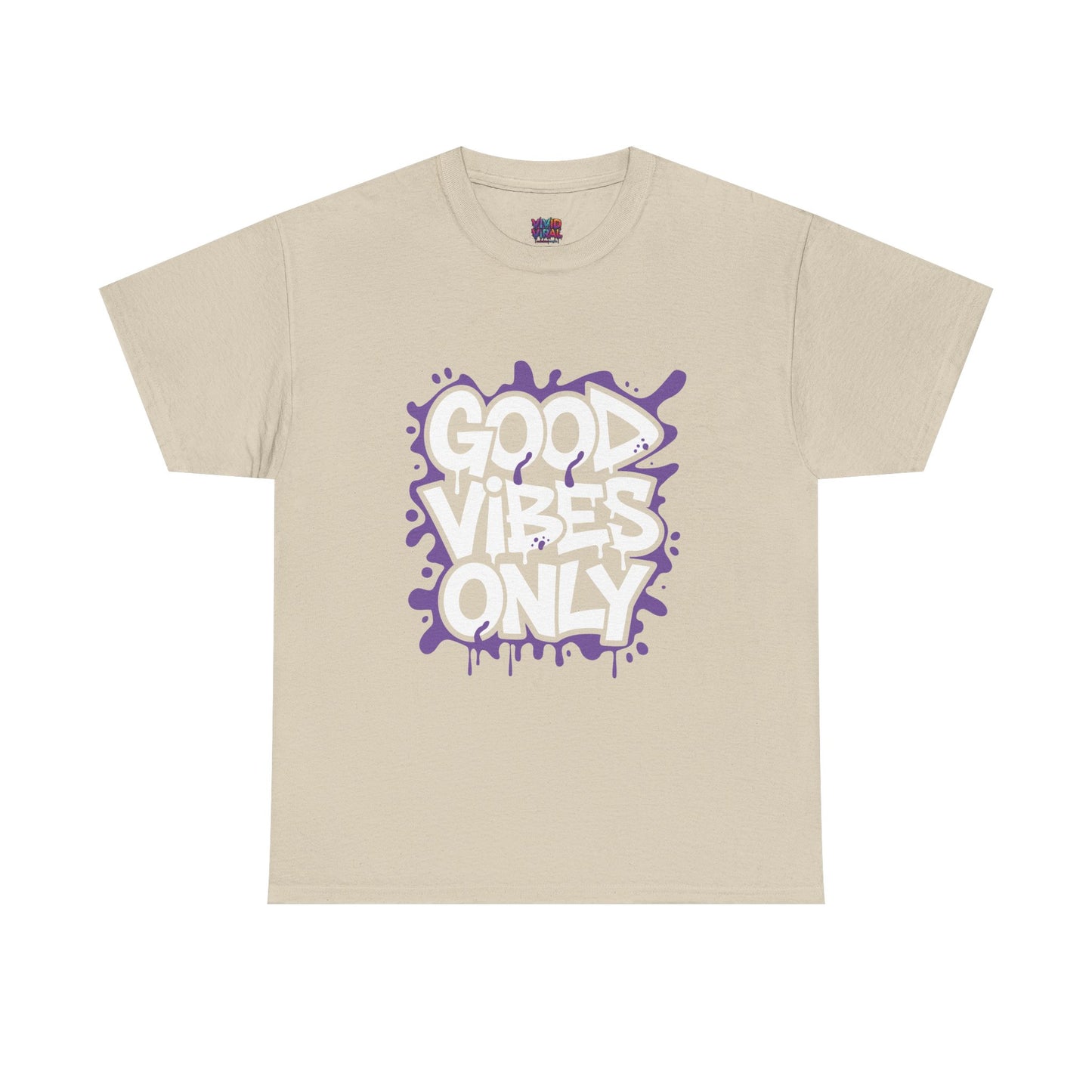 Good Vibes Only Tee — Graffiti Streetwear T‑Shirt, Positive Message Casual Top