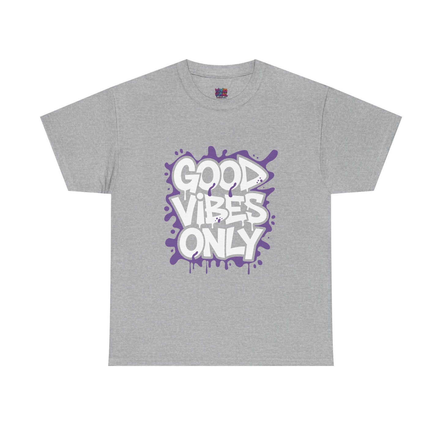 Good Vibes Only Tee — Graffiti Streetwear T‑Shirt, Positive Message Casual Top