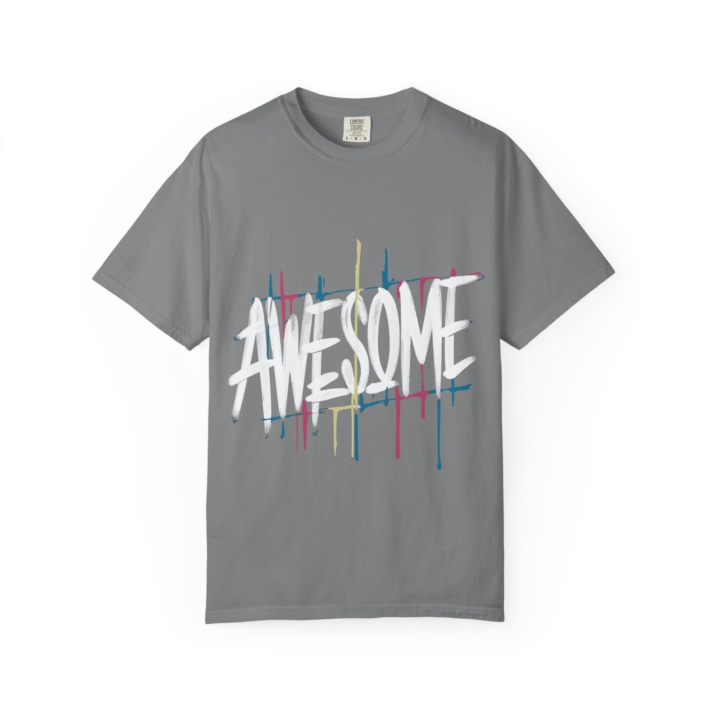 Abstract Paint Drip T-Shirt — Minimalist Colorful Brushstroke Tee