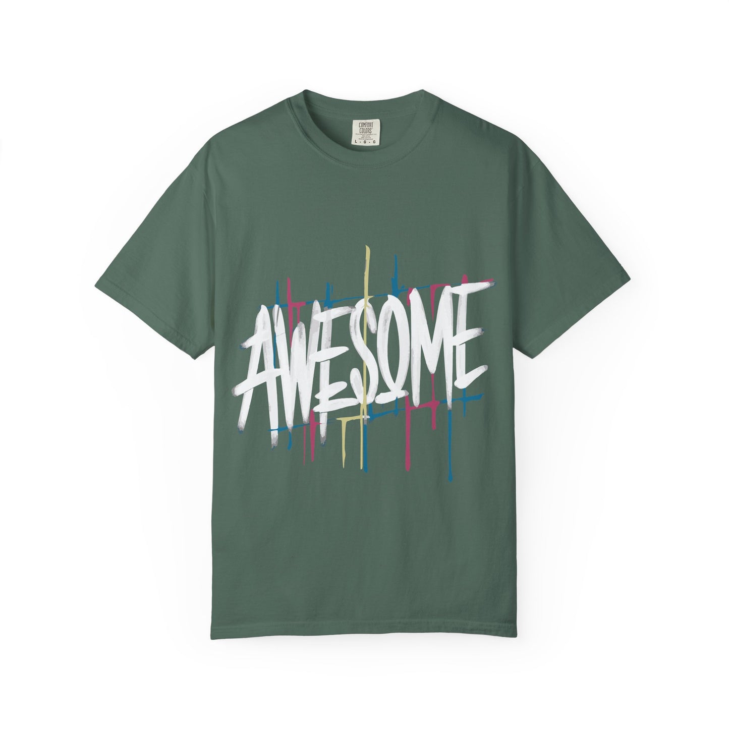 Abstract Paint Drip T-Shirt — Minimalist Colorful Brushstroke Tee