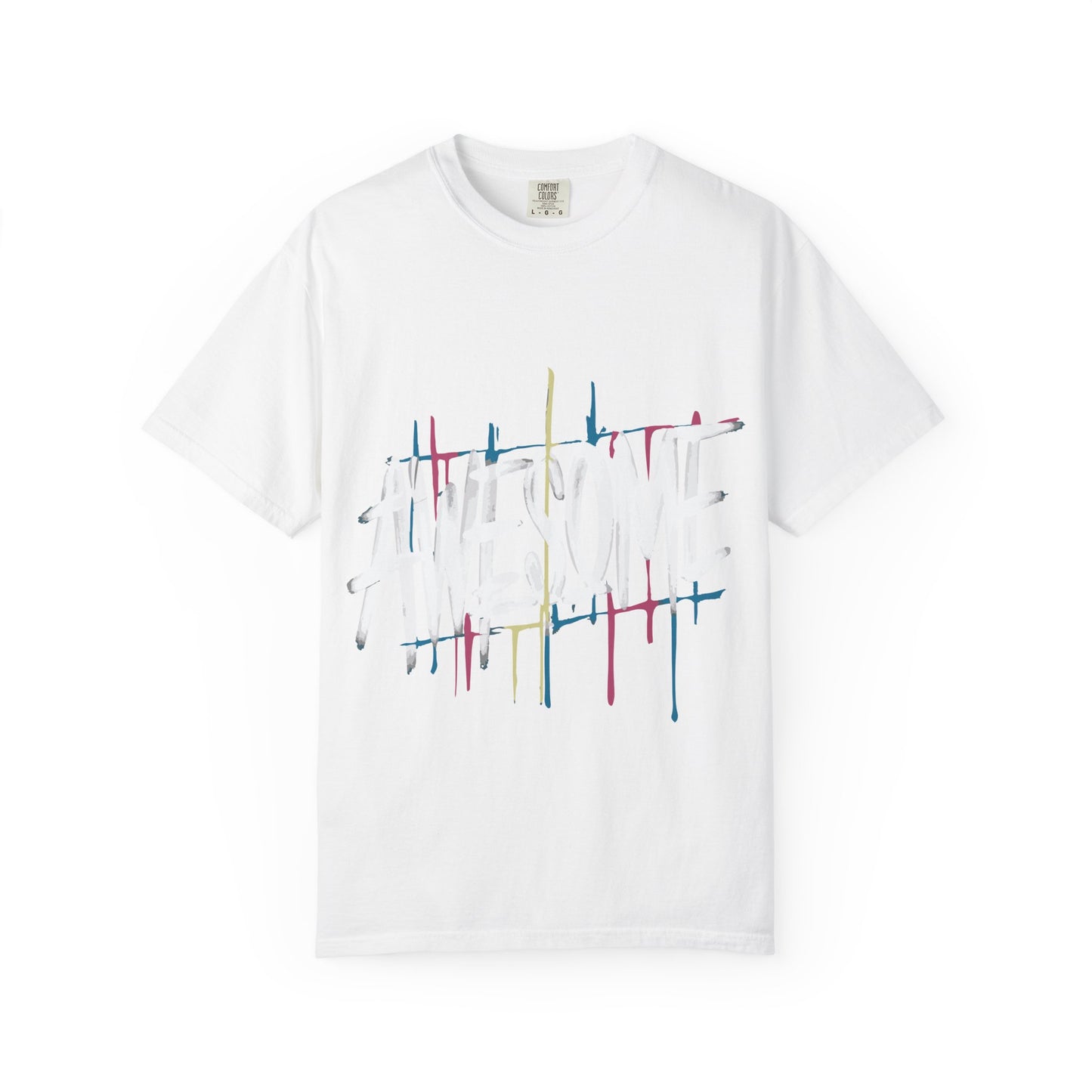 Abstract Paint Drip T-Shirt — Minimalist Colorful Brushstroke Tee