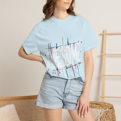 Abstract Paint Drip T-Shirt — Minimalist Colorful Brushstroke Tee