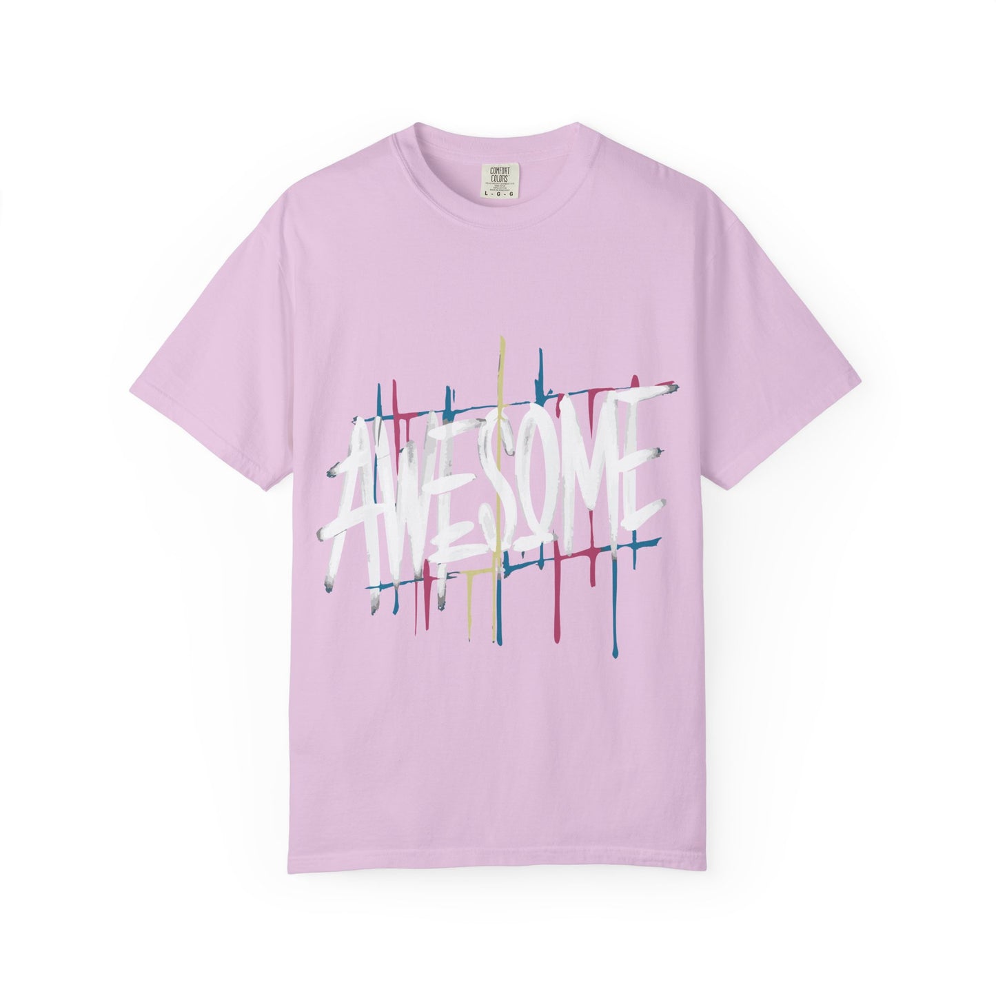 Abstract Paint Drip T-Shirt — Minimalist Colorful Brushstroke Tee