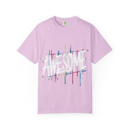 Abstract Paint Drip T-Shirt — Minimalist Colorful Brushstroke Tee