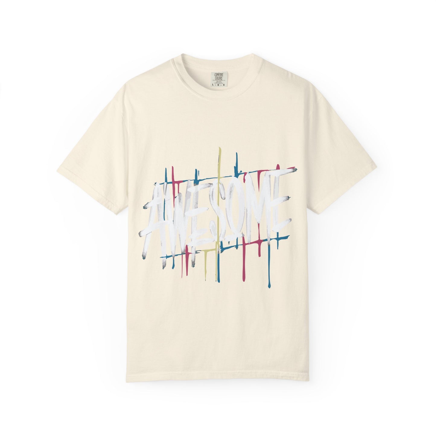 Abstract Paint Drip T-Shirt — Minimalist Colorful Brushstroke Tee
