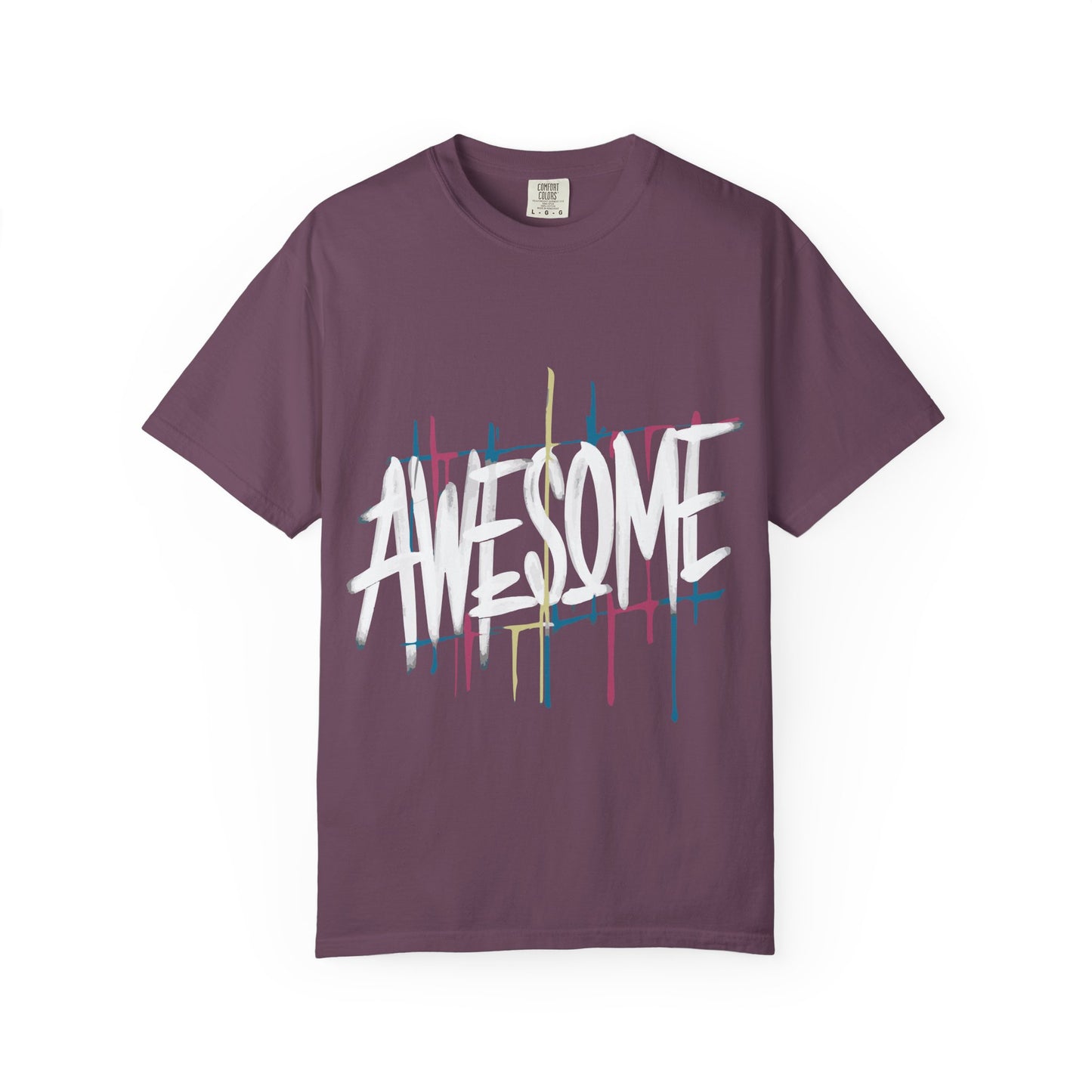Abstract Paint Drip T-Shirt — Minimalist Colorful Brushstroke Tee