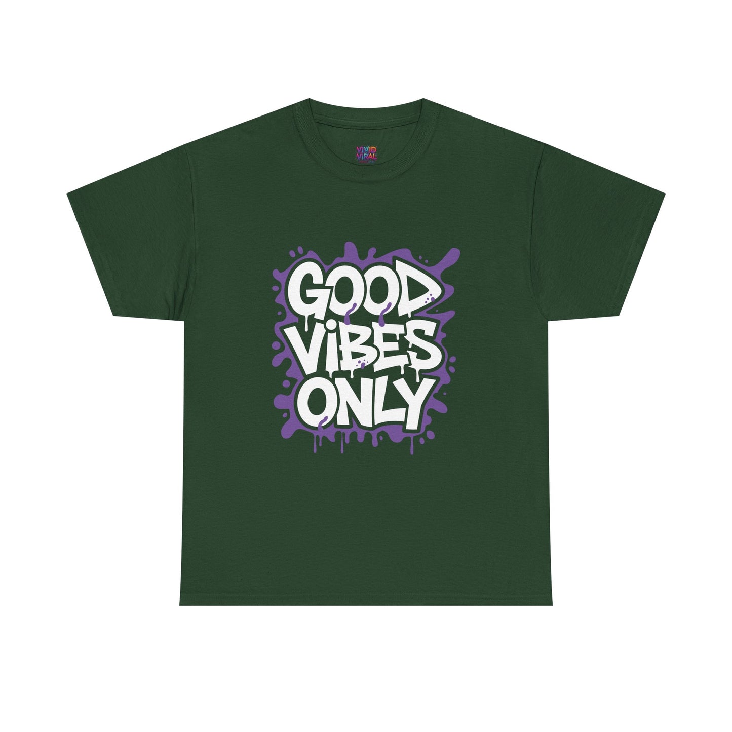Good Vibes Only Tee — Graffiti Streetwear T‑Shirt, Positive Message Casual Top