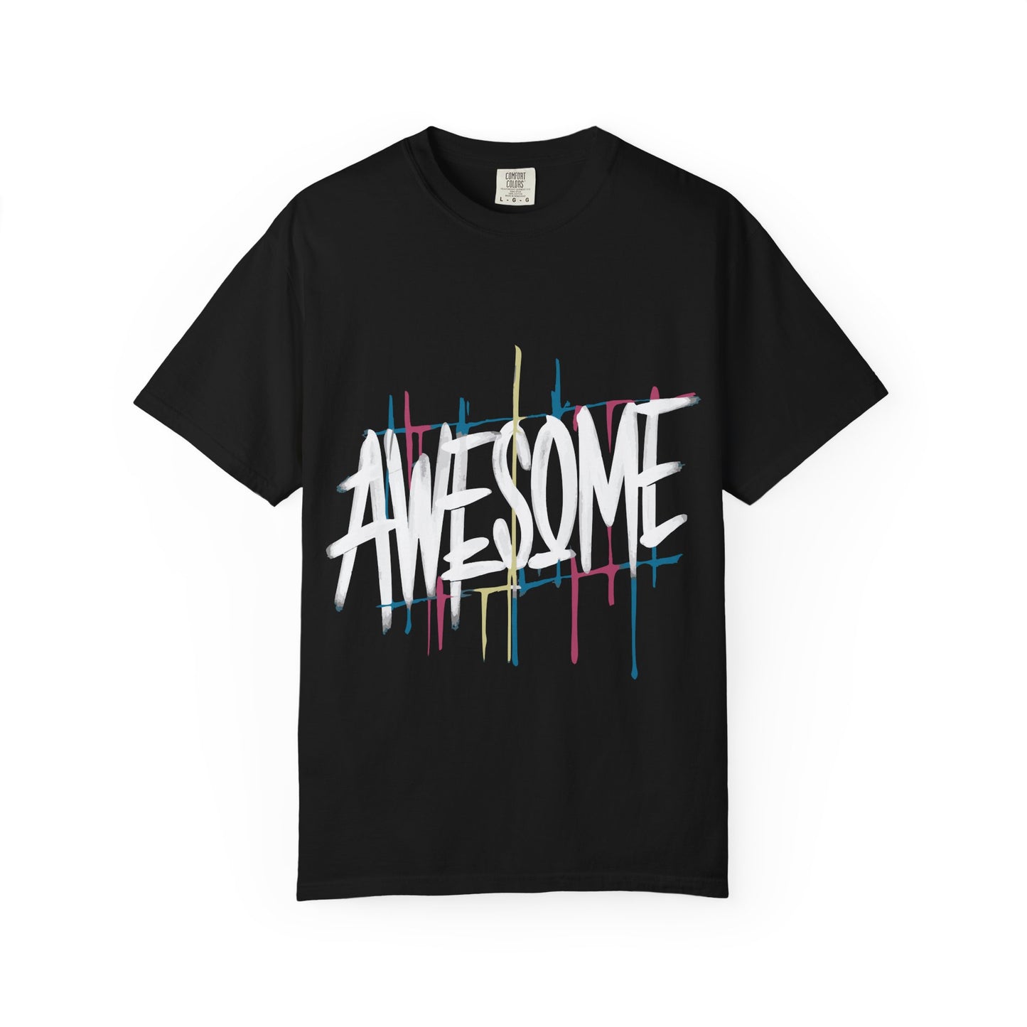 Abstract Paint Drip T-Shirt — Minimalist Colorful Brushstroke Tee