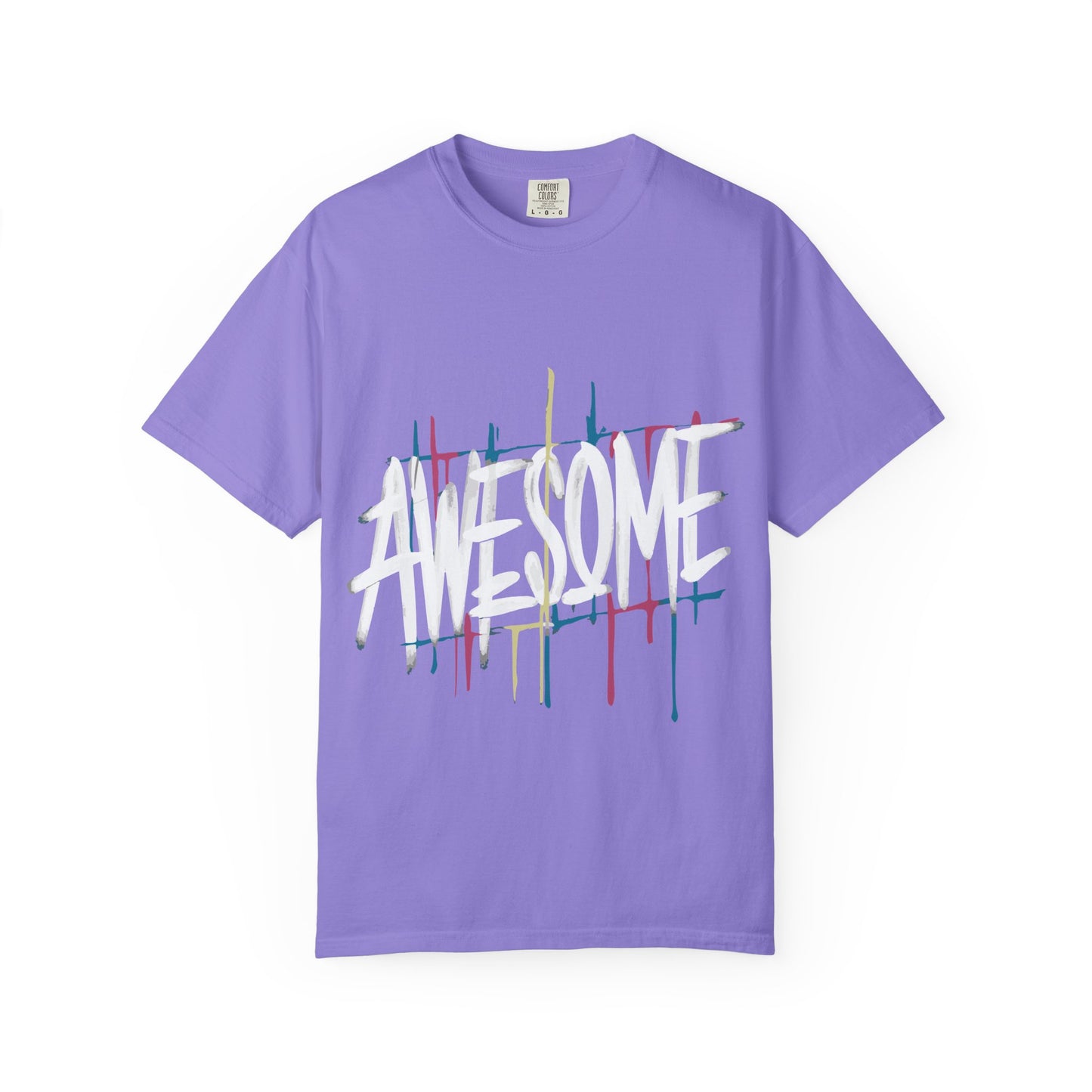 Abstract Paint Drip T-Shirt — Minimalist Colorful Brushstroke Tee