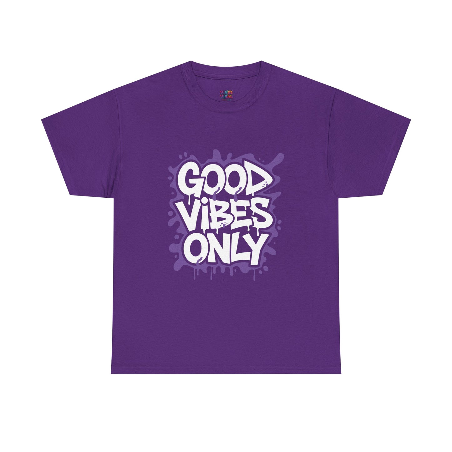 Good Vibes Only Tee — Graffiti Streetwear T‑Shirt, Positive Message Casual Top