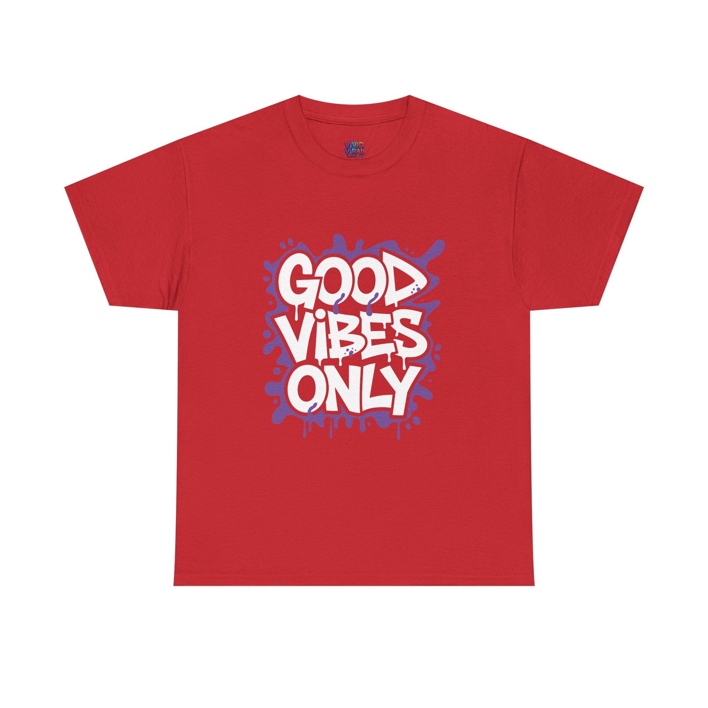 Good Vibes Only Tee — Graffiti Streetwear T‑Shirt, Positive Message Casual Top