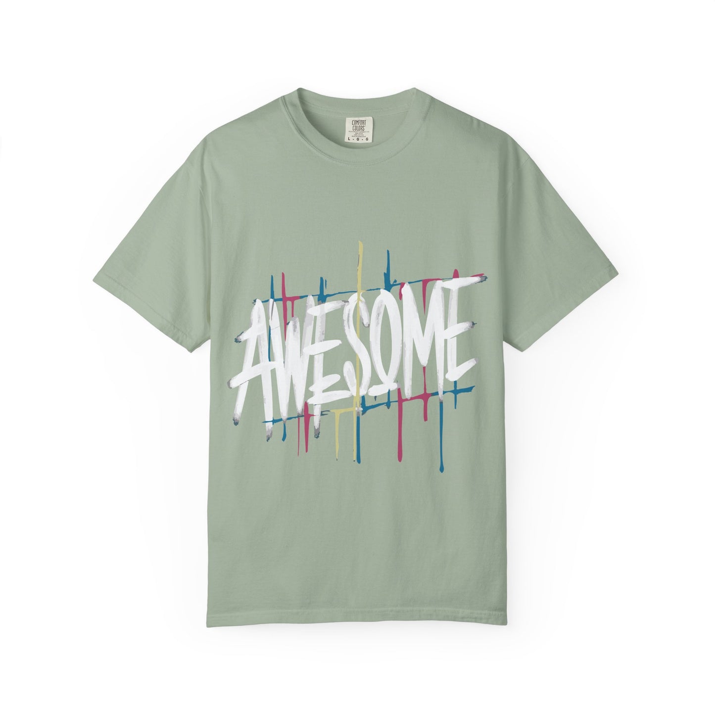 Abstract Paint Drip T-Shirt — Minimalist Colorful Brushstroke Tee