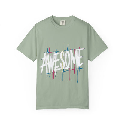 Abstract Paint Drip T-Shirt — Minimalist Colorful Brushstroke Tee