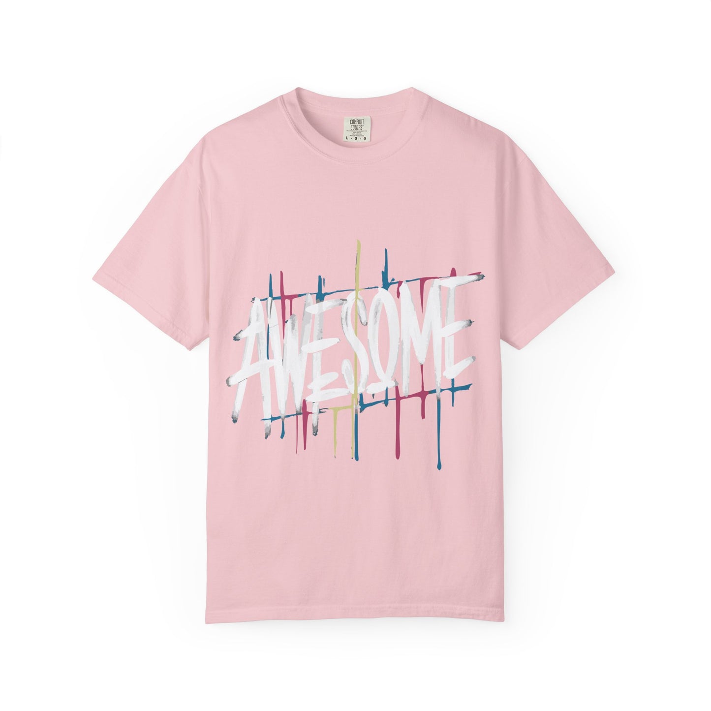 Abstract Paint Drip T-Shirt — Minimalist Colorful Brushstroke Tee