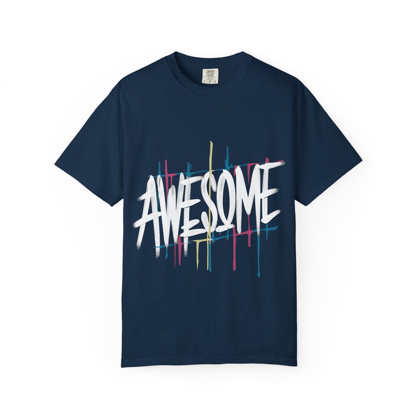 Abstract Paint Drip T-Shirt — Minimalist Colorful Brushstroke Tee
